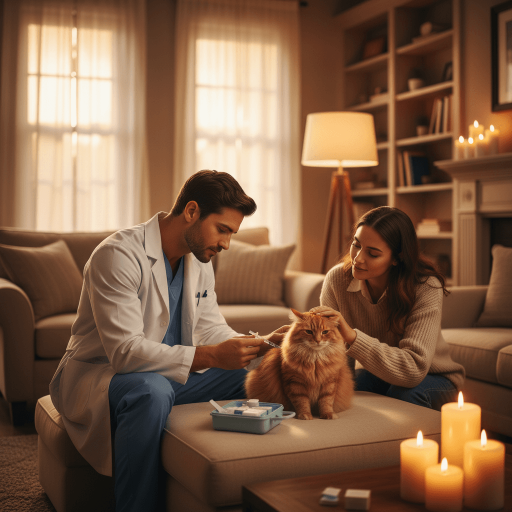 Pet vaccination at home visit